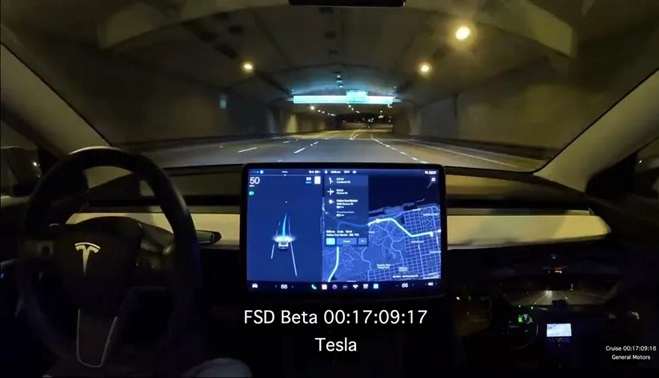 Tesla's autonomous driving system