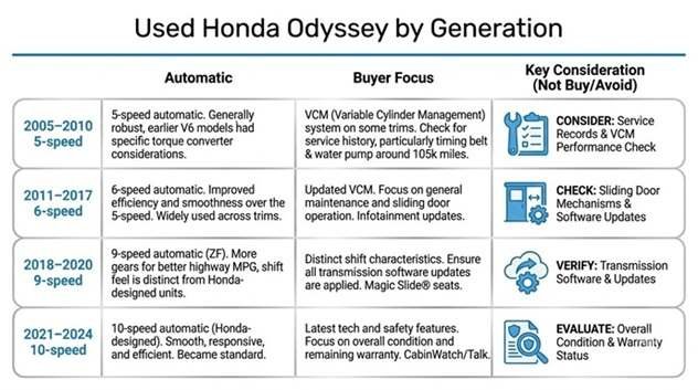 used honda odyssey​